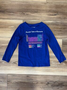 Girls 4/5 (XS) Cat & Jack Periodic Table of Elements Blue Long Sleeve Top